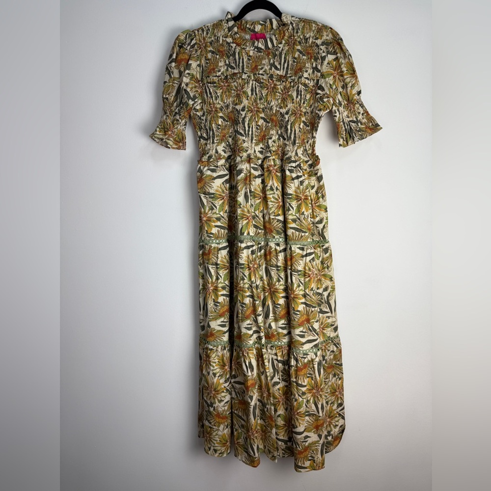 Victoria Dunn Marie Floral Print Midi Dress, NWT.